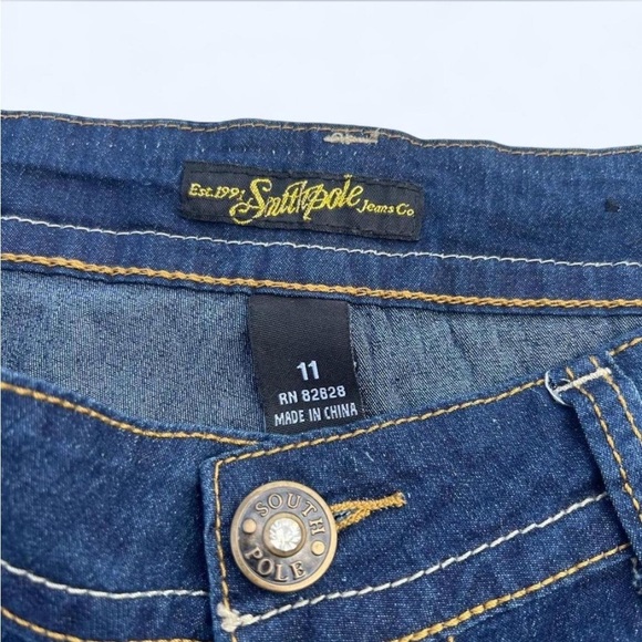 Y2K South Pole Women’s Jeans Size 11 Streetwear 2000s Hip Hop Bratz Style Denim - Picture 4 of 9
